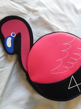 NWT Betsey Johnson Novelty Coin Purse - Luv Betsey - Pink & Black Design